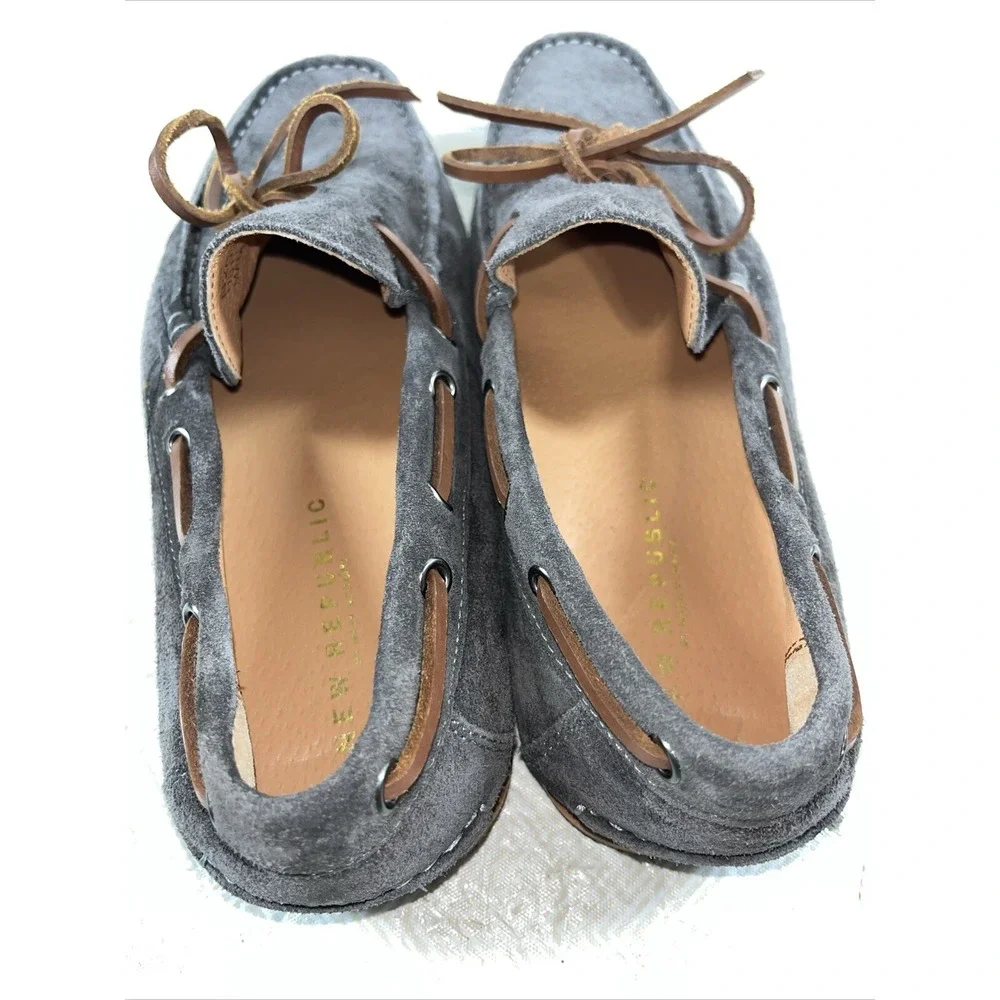 NEW REPUBLIC Flynn Boat Suede‎ Casual Gray Shoe Size 11 Mocasines Comfort Style